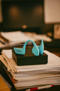 Bone conduction headphones that keep you stay aware while working in the office