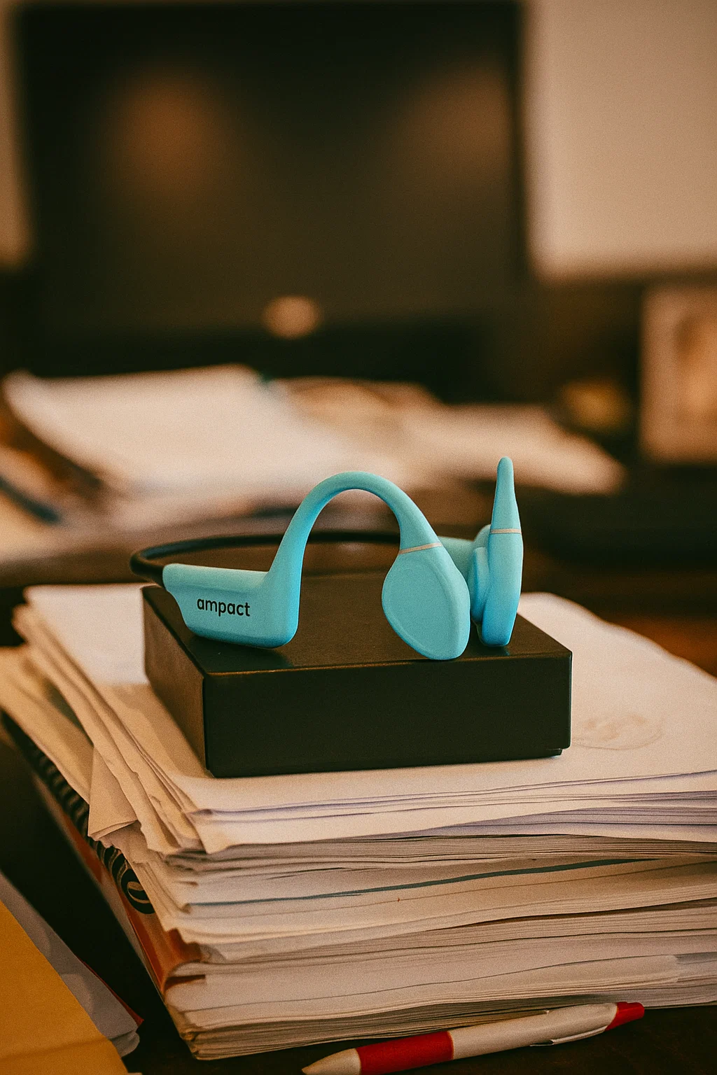 Bone conduction headphones that keep you stay aware while working in the office